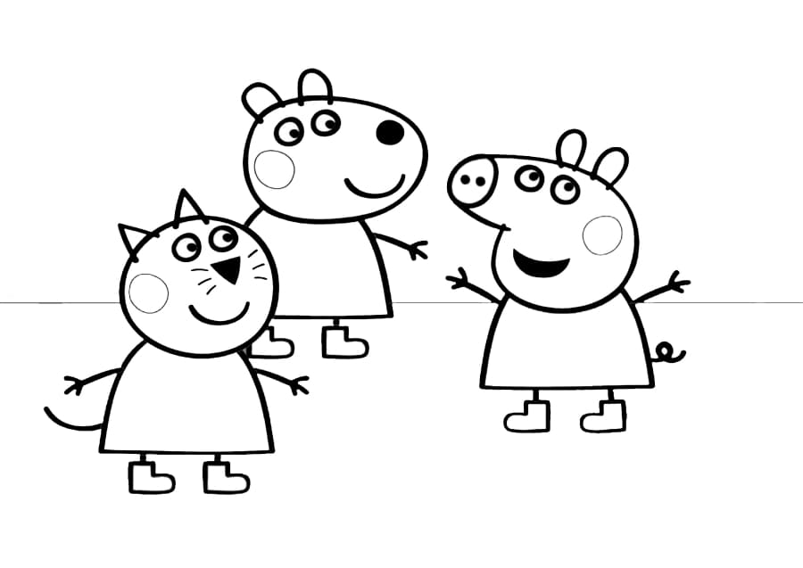 Peppa Pig para colorir para crianças